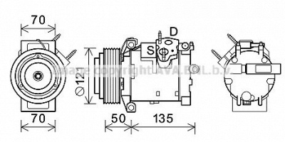 AVA QUALITY COOLING jek066 -  Компрессор, кондиционер